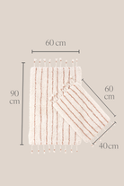İRYA-In Lines 2’Li Takım Banyo Paspası %100 Pamuk 40X60 + 60X90 Bej Çizgili-Paspas-3-Milagron.com