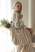 Irya-In Lines İpliği Boyalı Büyük çanta Mocha-Büyük Çanta-1-Milagron.com