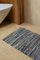 İRYA-İrya Striped Kilim Denim Ekru / İndigo 80 X150-Kilim-1-Milagron.com