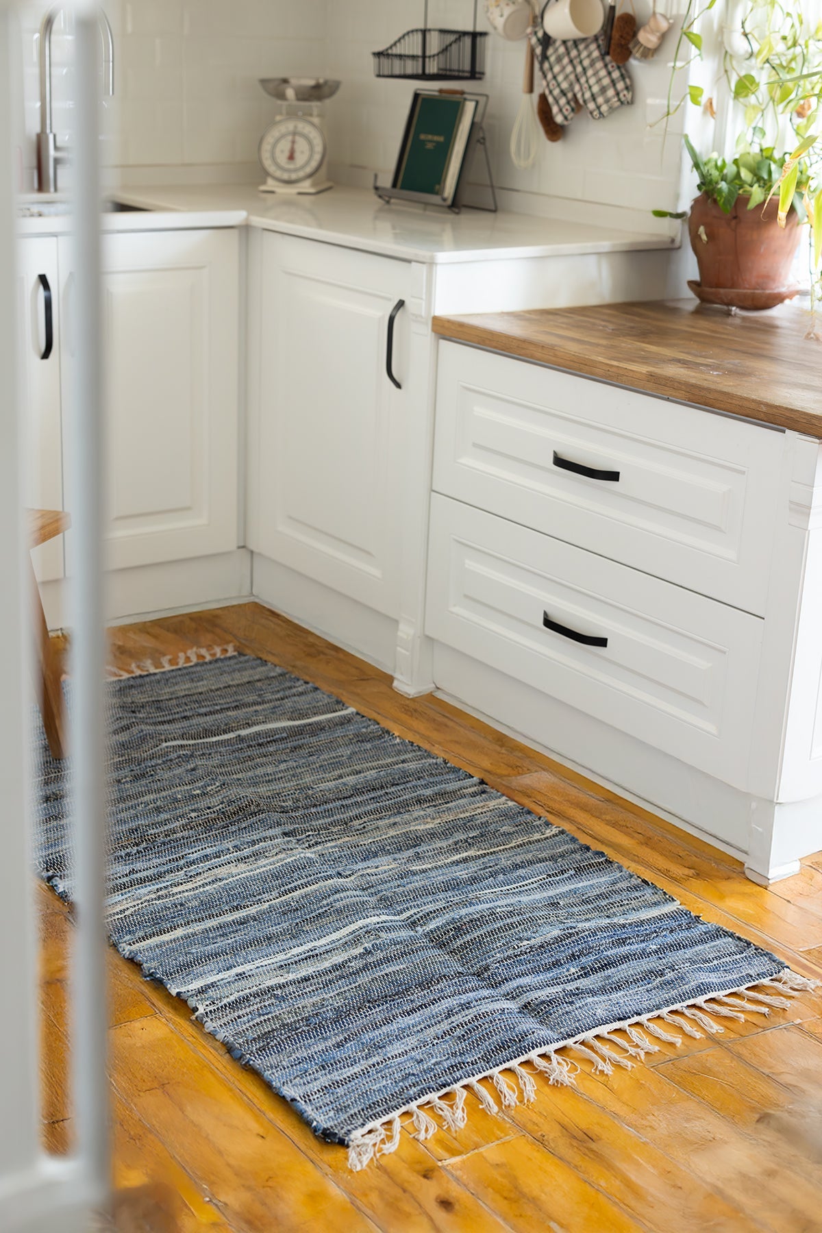 İRYA-İrya Striped Kilim Denim Ekru / İndigo 80 X150-Kilim-2-Milagron.com