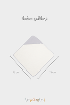 İRYA-Joy Of Colors Organik Pamuk Müslin Bebek Kundak Gri 75X75-Kundak-3-Milagron.com