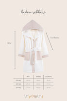 Irya-Joy Of Colors Organik Pamuk Müslin Detaylı çocuk Bornoz Bej-Çocuk Bornozu-3-Milagron.com