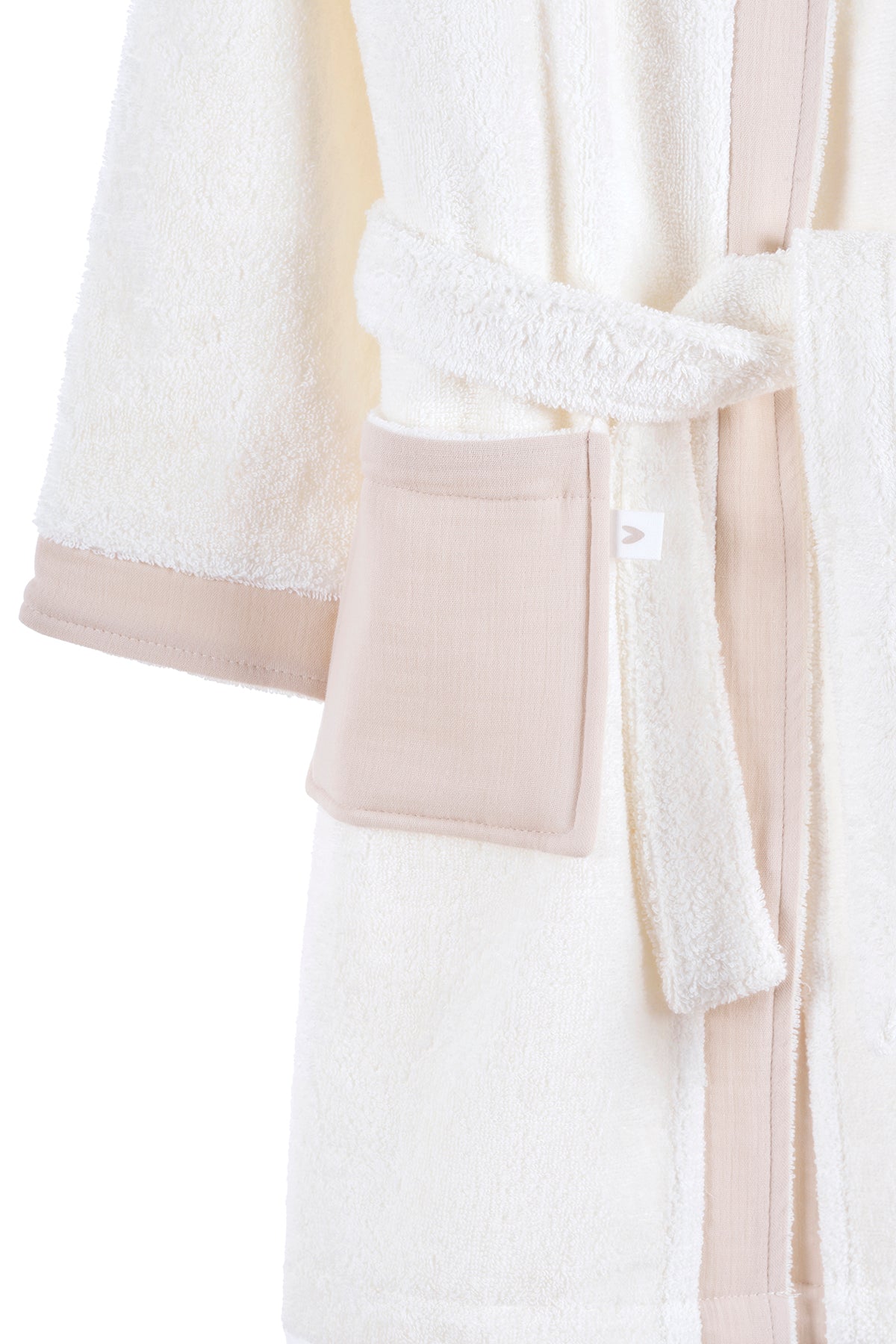 Irya-Joy Of Colors Organik Pamuk Müslin Detaylı çocuk Bornoz Bej-Çocuk Bornozu-5-Milagron.com