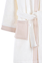 Irya-Joy Of Colors Organik Pamuk Müslin Detaylı çocuk Bornoz Bej-Çocuk Bornozu-5-Milagron.com