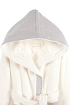 Irya-Joy Of Colors Organik Pamuk Müslin Detaylı çocuk Bornoz Gri-Çocuk Bornozu-6-Milagron.com