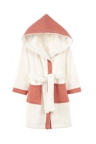 Irya-Joy Of Colors Organik Pamuk Müslin Detaylı çocuk Bornoz Kiremit-Çocuk Bornozu-3-Milagron.com