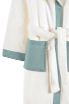 Irya-Joy Of Colors Organik Pamuk Müslin Detaylı çocuk Bornoz Mint-Çocuk Bornozu-7-Milagron.com