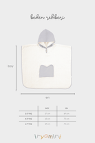 Irya-Joy Of Colors Organik Pamuk Müslin Detaylı çocuk Panço Gri-Çocuk Pançosu-7-Milagron.com