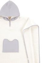 Irya-Joy Of Colors Organik Pamuk Müslin Detaylı çocuk Panço Gri-Çocuk Pançosu-8-Milagron.com