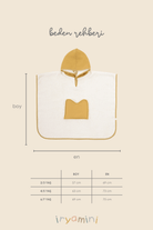 Irya-Joy Of Colors Organik Pamuk Müslin Detaylı çocuk Panço Hardal-Çocuk Pançosu-9-Milagron.com