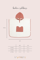 Irya-Joy Of Colors Organik Pamuk Müslin Detaylı çocuk Panço Kiremit-Çocuk Pançosu-5-Milagron.com