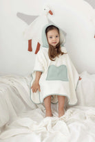 İRYA-Joy Of Colors Organik Pamuk Müslin Detaylı Çocuk Panço Mint-Panço-1-Milagron.com