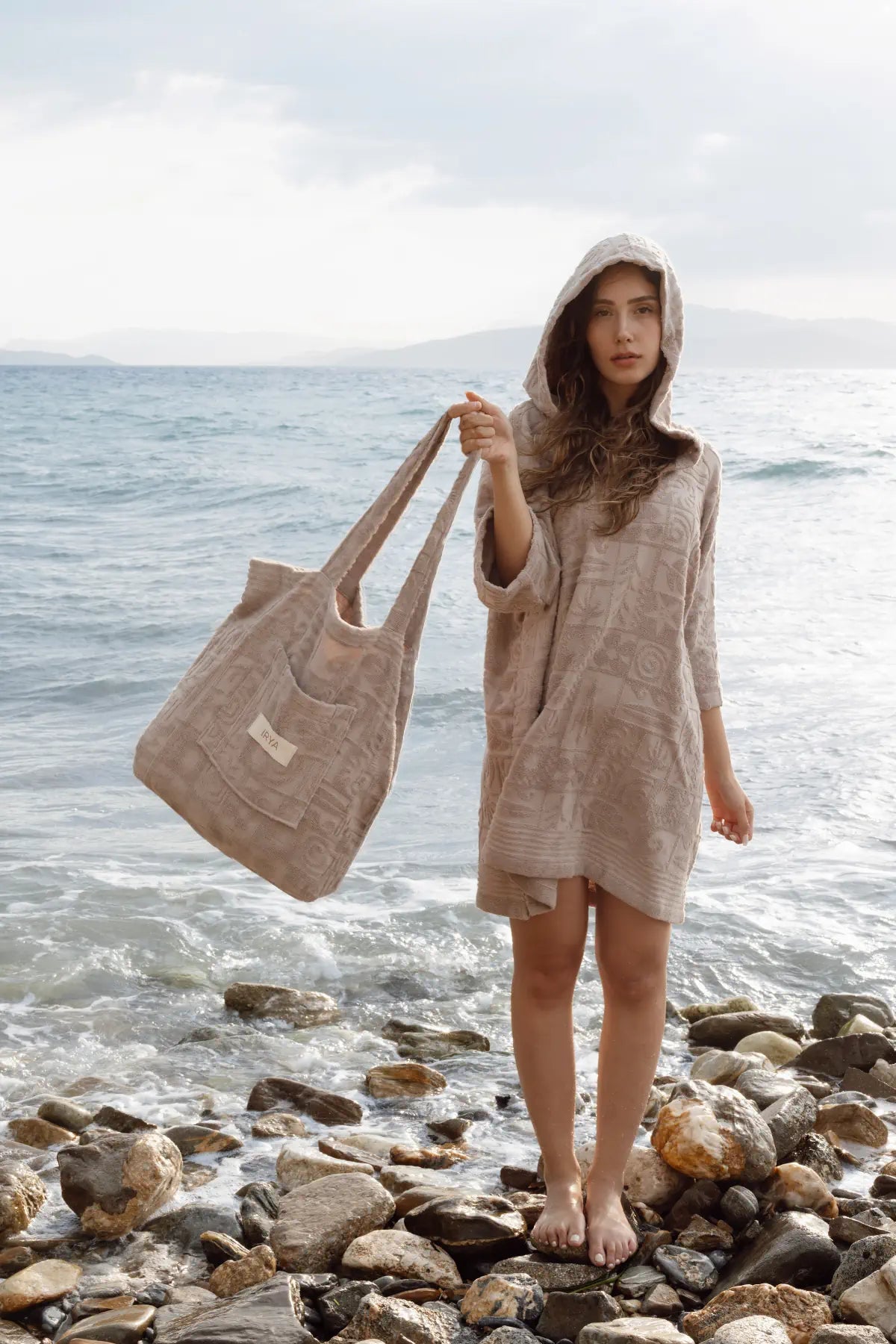 Kayora %100 Pamuk Plaj Çantası Sand Beige