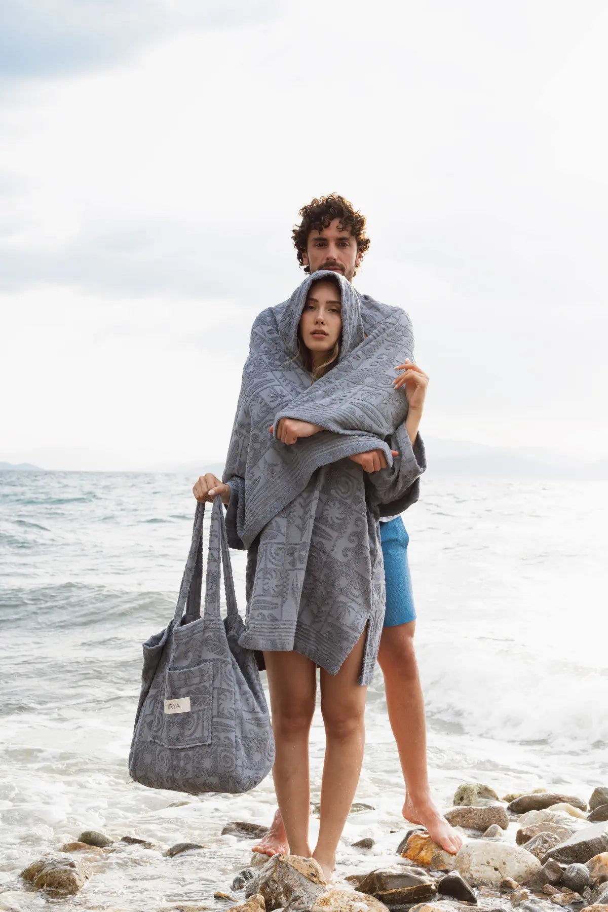 Kayora %100 Pamuk Unisex Plaj Pançosu Windy Blue