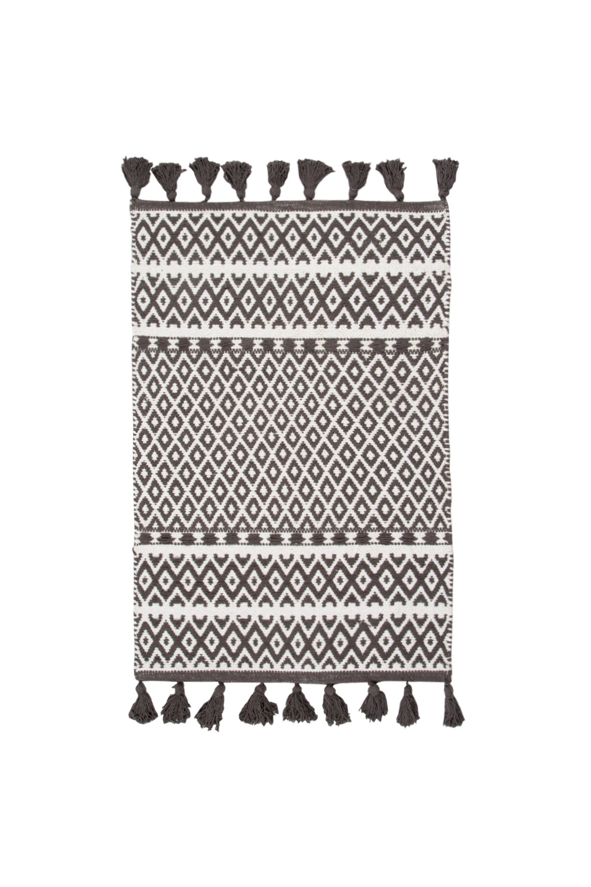 Irya-King Tekli Banyo Paspası %100 Pamuk 60x90 Antrasit-Banyo Paspası-5-Milagron.com