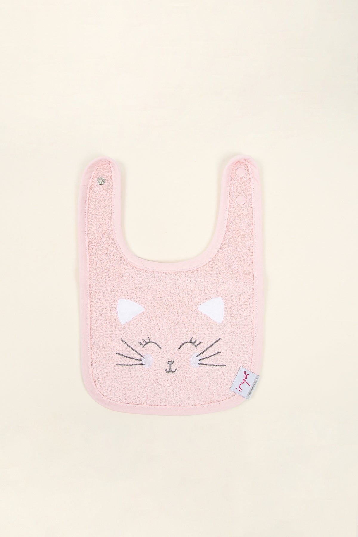 İRYA-Kitty 2'Li Organik Pamuk Yenidoğan Hediye Seti Pembe | Havlu, Önlük-4-Milagron.com