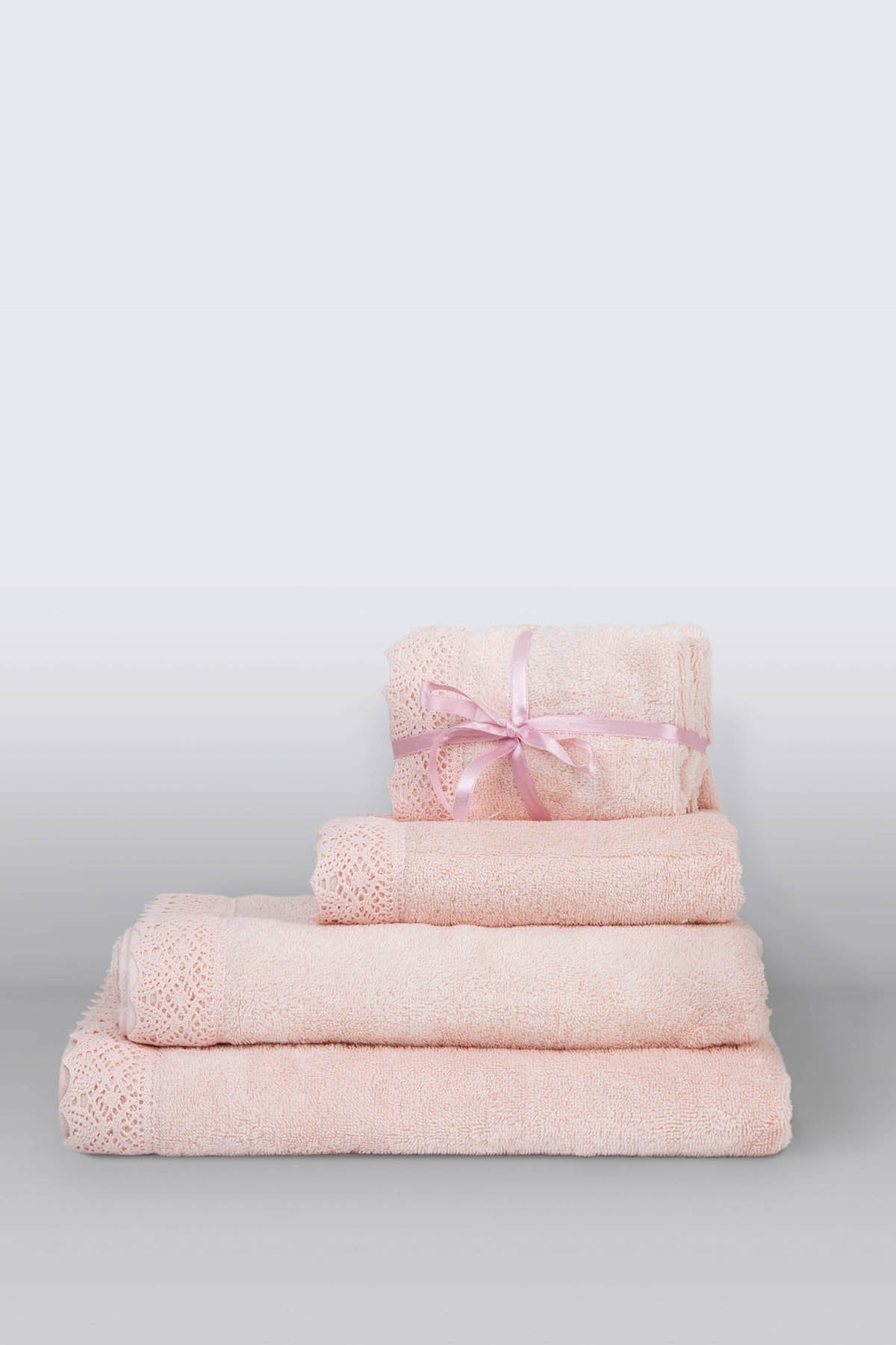 İRYA-Lacy Banyo Havlusu 90X150 Cm Pembe-Havlu & Havlu Setleri-4-Milagron.com