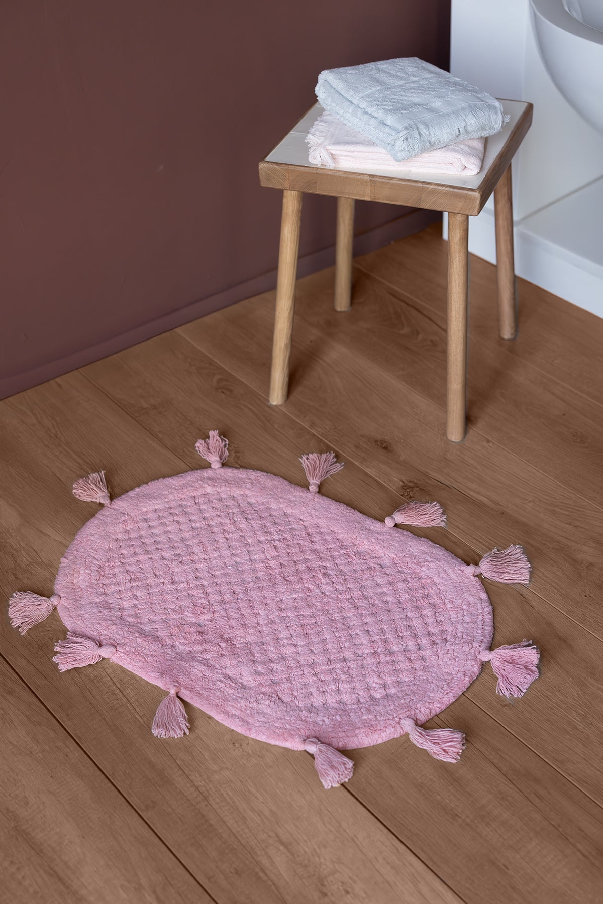 İRYA-Lampetie | Elora Tekli Banyo Paspası 40X60 Pembe-Paspas-1-Milagron.com