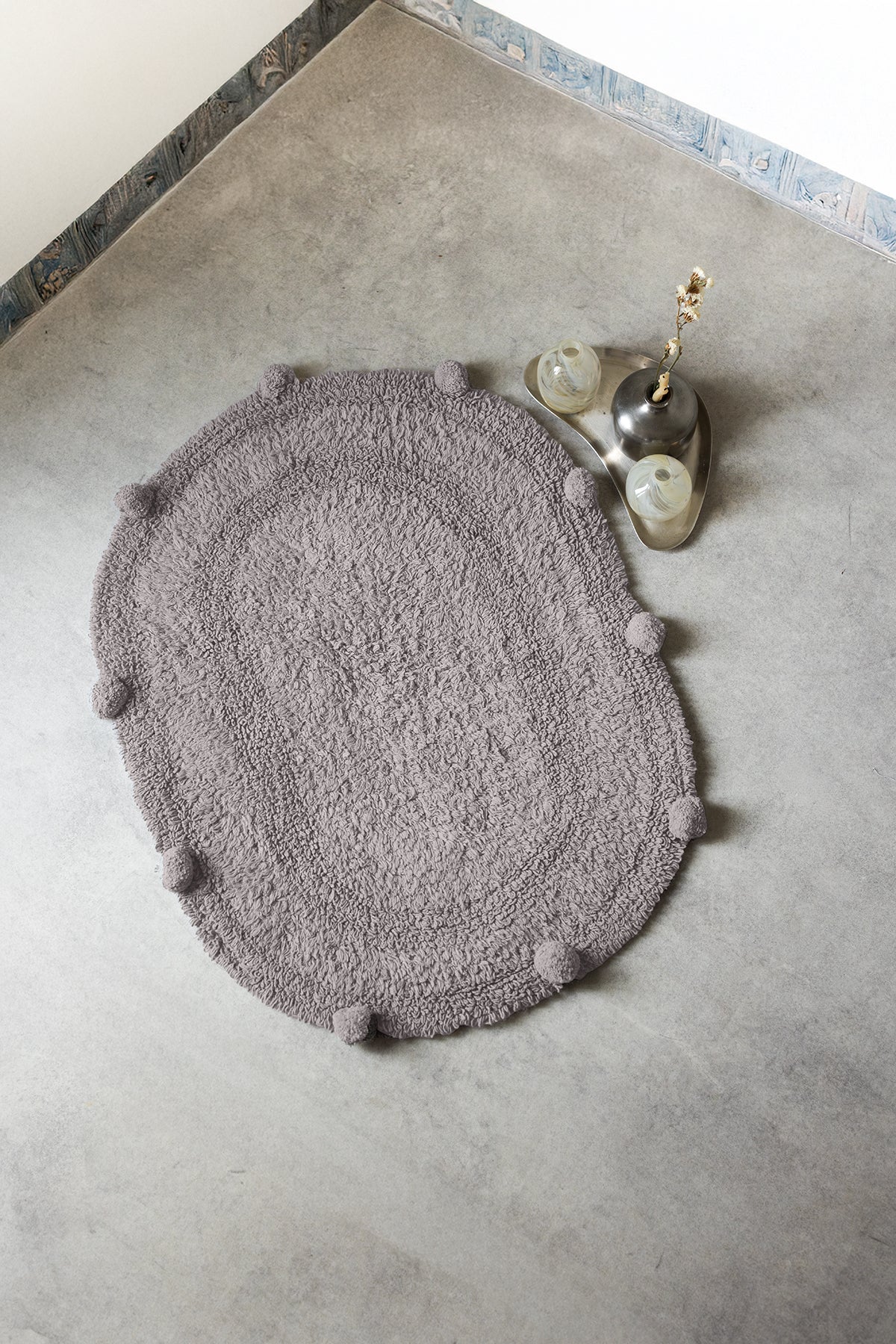 İRYA-Lampetie | Eris Tekli Banyo Paspası 45X60 Gri-Paspas-1-Milagron.com