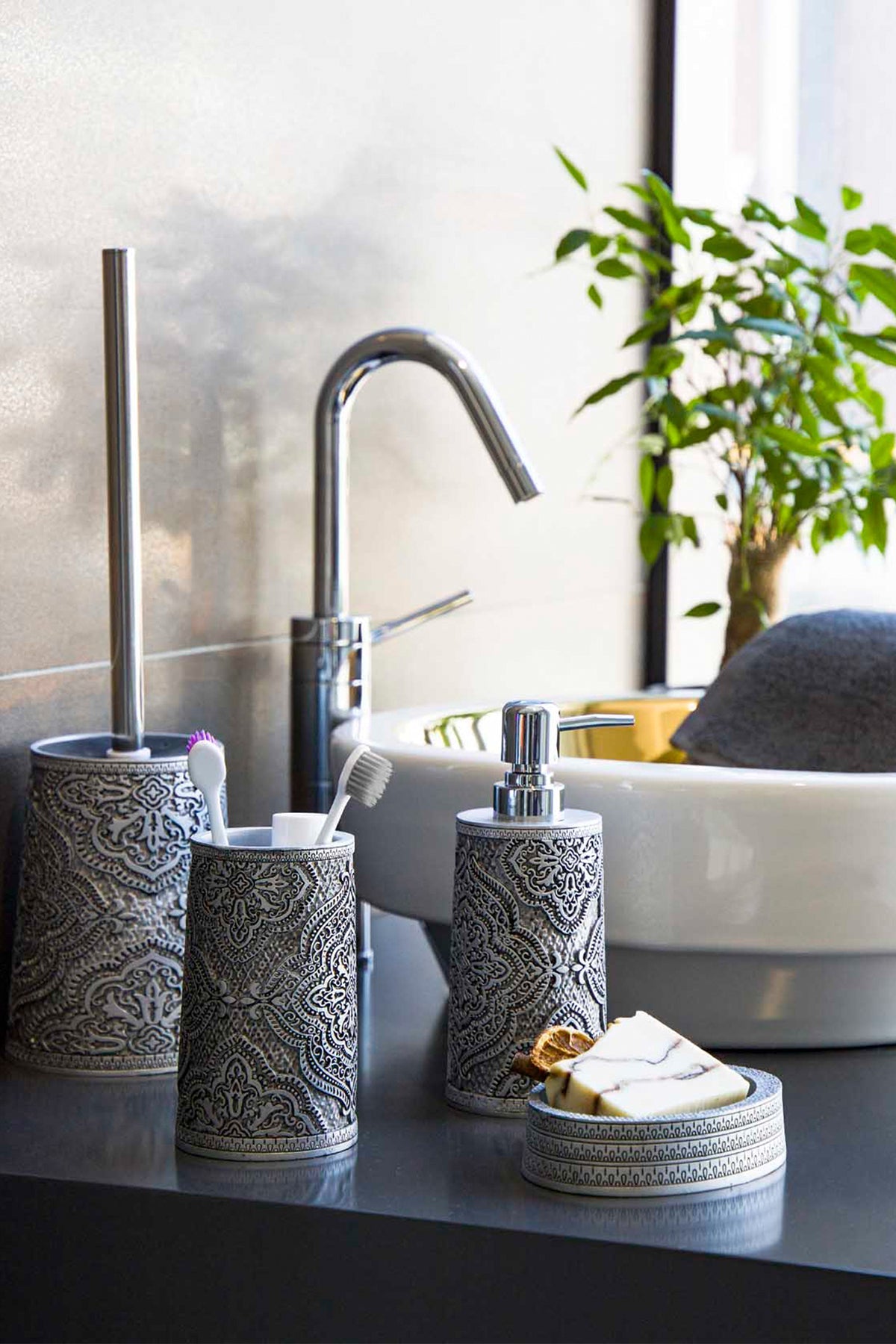 İRYA-Lane 4 Parça Banyo Seti-Banyo Düzenleyicileri-6-Milagron.com