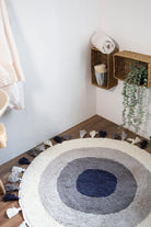 İRYA-Laura Yuvarlak Banyo Paspası %100 Pamuk 100X100 Ekru-Paspas-5-Milagron.com
