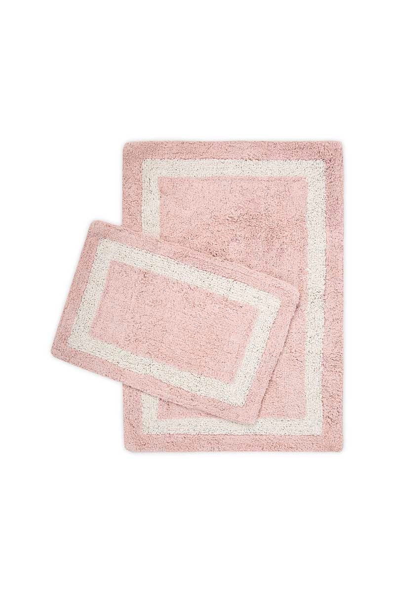 İRYA-Liberte 2’Li Takım Banyo Paspası %100 Pamuk 40X60 + 60X90 Pembe-Paspas-2-Milagron.com