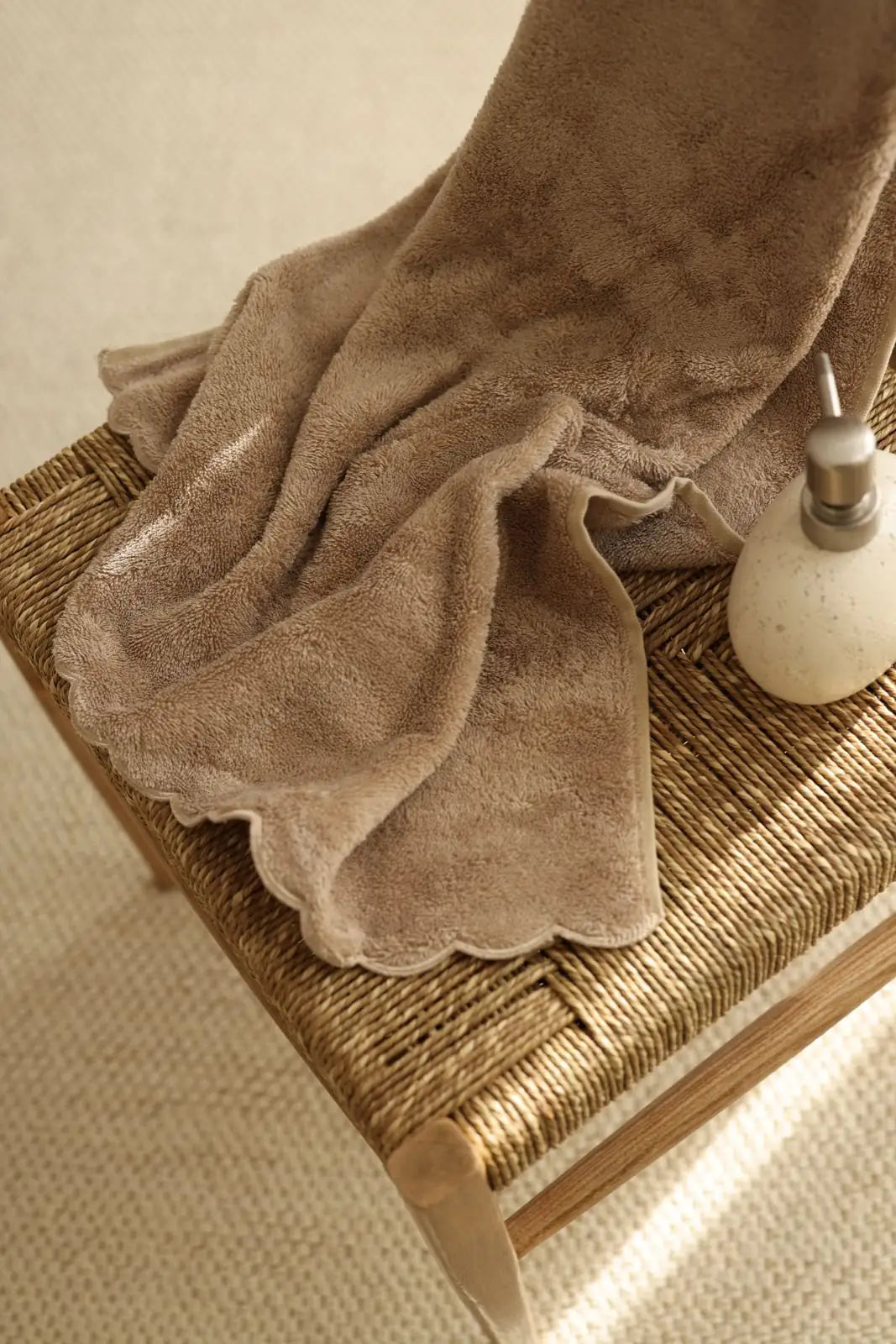 İRYA-Lindy Bambu Banyo Havlusu 70X140 Cm Bej-Havlu & Havlu Setleri-2-Milagron.com