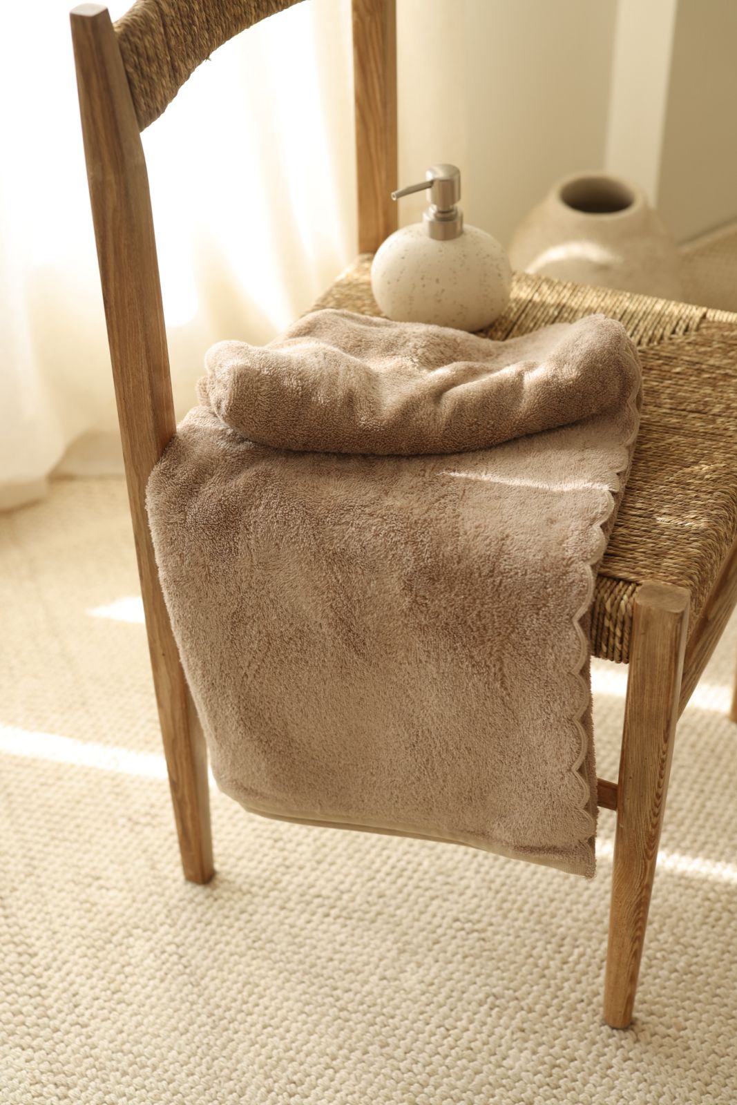 İRYA-Lindy Bambu Banyo Havlusu 70x140 Cm Bej-Havlu & Peştamal-1-Milagron.com