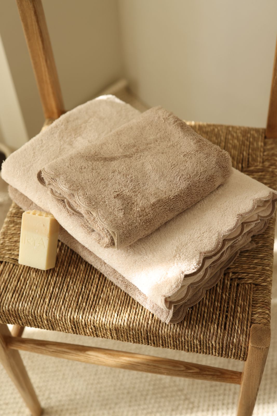 İRYA-Lindy Bambu Banyo Havlusu 70x140 Cm Krem-Havlu & Peştamal-2-Milagron.com