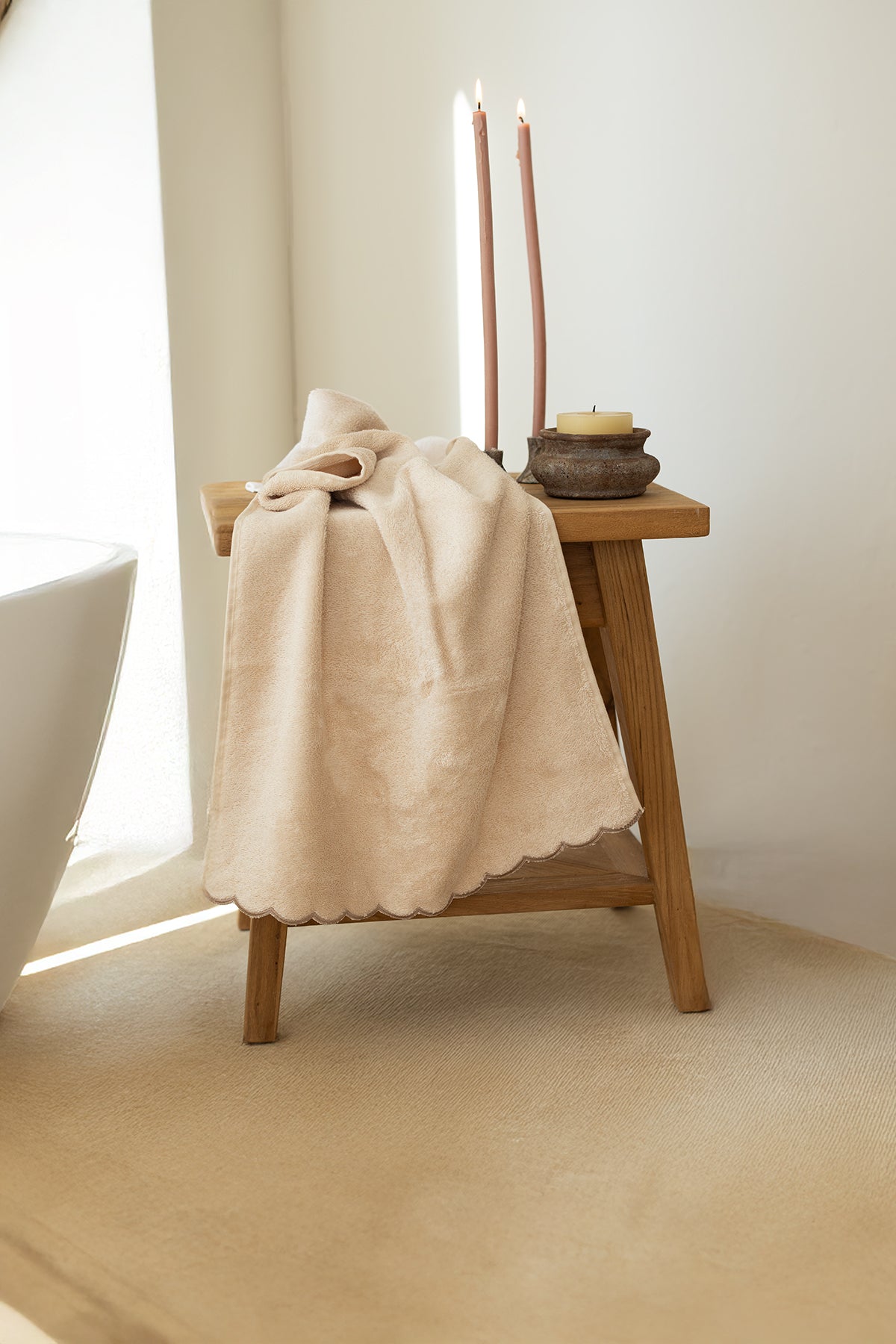 İRYA-Lindy Bambu El Havlusu 50X90 Cm Ekru-Havlu & Havlu Setleri-1-Milagron.com