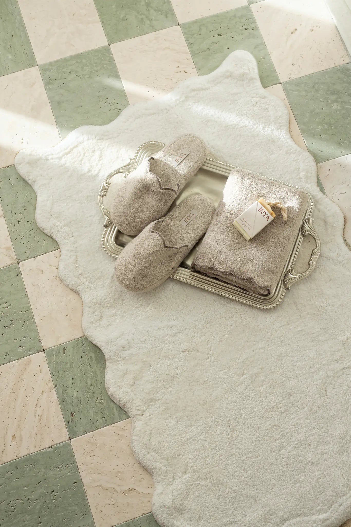 Lindy Bambu Kalın Tabanlı Havlu Terlik Cool Gray