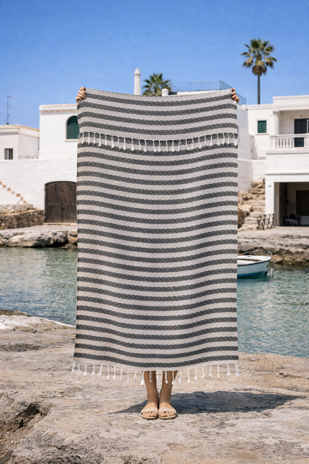 İRYA-Liny Peştamal 90X170 Gri-Havlu & Havlu Setleri-2-Milagron.com