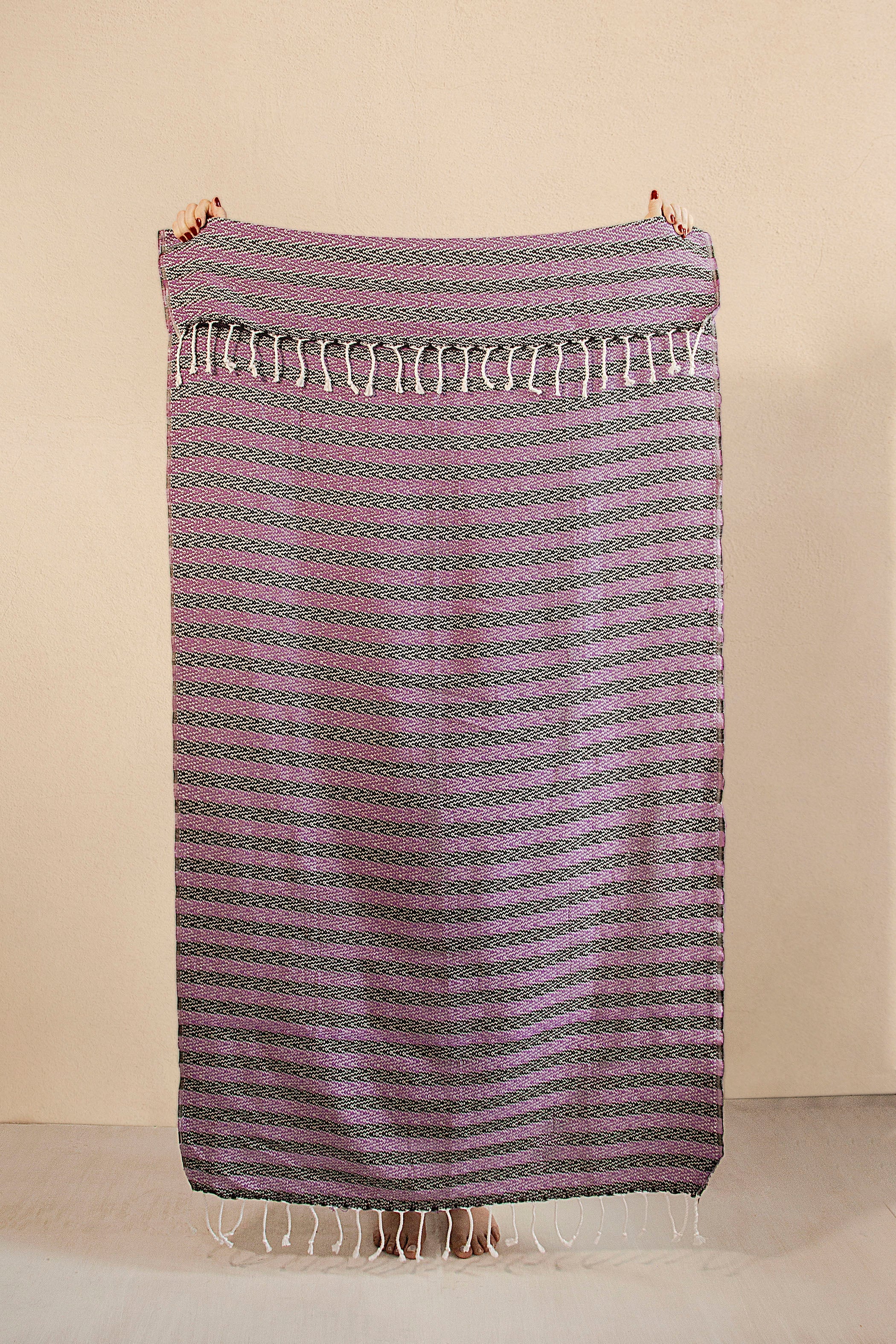 İRYA-Liny Peştamal 90X170 Lila-Havlu & Havlu Setleri-3-Milagron.com