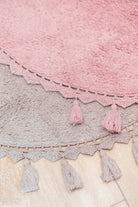 İRYA-Lowell Yuvarlak Banyo Paspası %100 Pamuk 100X100 Pembe-Paspas-8-Milagron.com