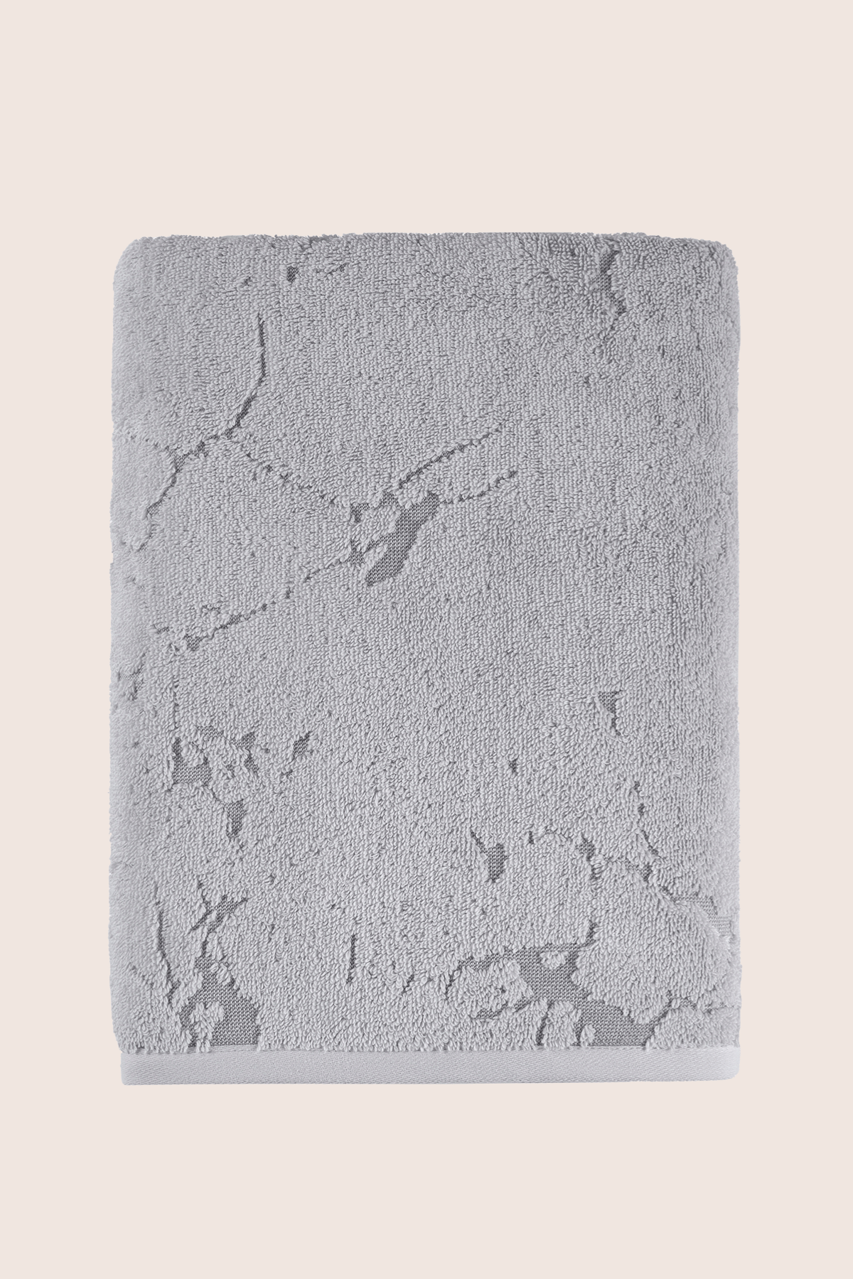 İRYA-Marble %100 Pamuk Jakarlı Banyo Havlusu 70X140 Cm Gri-Havlu & Havlu Setleri-4-Milagron.com