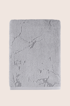 İRYA-Marble %100 Pamuk Jakarlı Banyo Havlusu 70X140 Cm Gri-Havlu & Havlu Setleri-4-Milagron.com