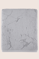 İRYA-Marble %100 Pamuk Jakarlı Büyük Banyo Havlusu 90X150 Cm Gri-Havlu & Havlu Setleri-4-Milagron.com