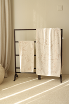 İRYA-Marble %100 Pamuk Jakarlı Büyük Banyo Havlusu 90X150 Cm Krem-Havlu & Havlu Setleri-2-Milagron.com