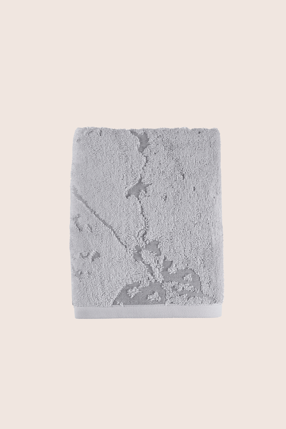 İRYA-Marble %100 Pamuk Jakarlı El Havlusu 50X90 Cm Gri-Havlu & Havlu Setleri-4-Milagron.com