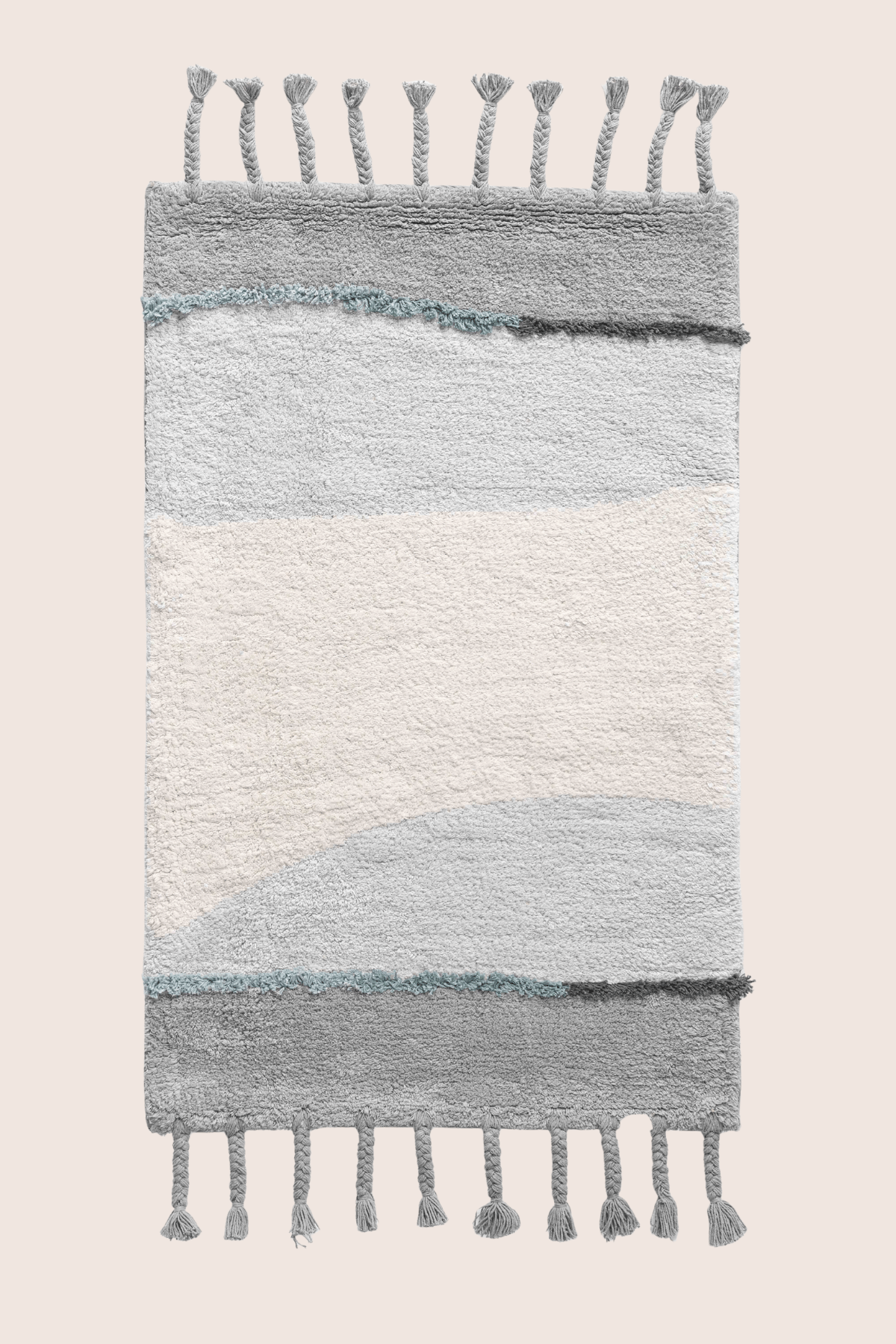 İRYA-Marble Tekli Banyo Paspası %100 Pamuk 50X80 Gri-Paspas-2-Milagron.com