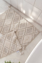İRYA-Maxi 2’Li Takım Banyo Paspası %100 Pamuk 40X60 + 60X90 Bej-Banyo Paspası-1-Milagron.com