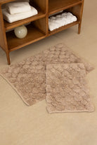 İRYA-Mellow 2’Li Takım Banyo Paspası %100 Pamuk 40X60 + 60X90 Bej-Paspas-1-Milagron.com