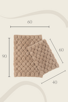 İRYA-Mellow 2’Li Takım Banyo Paspası %100 Pamuk 40X60 + 60X90 Bej-Paspas-2-Milagron.com