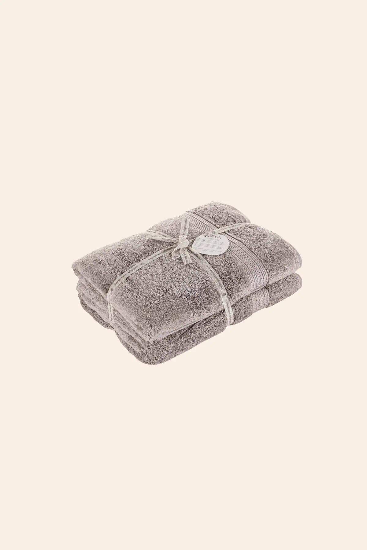 Mısır %100 Mısır Pamuğu Havlu Seti Burnt Grey