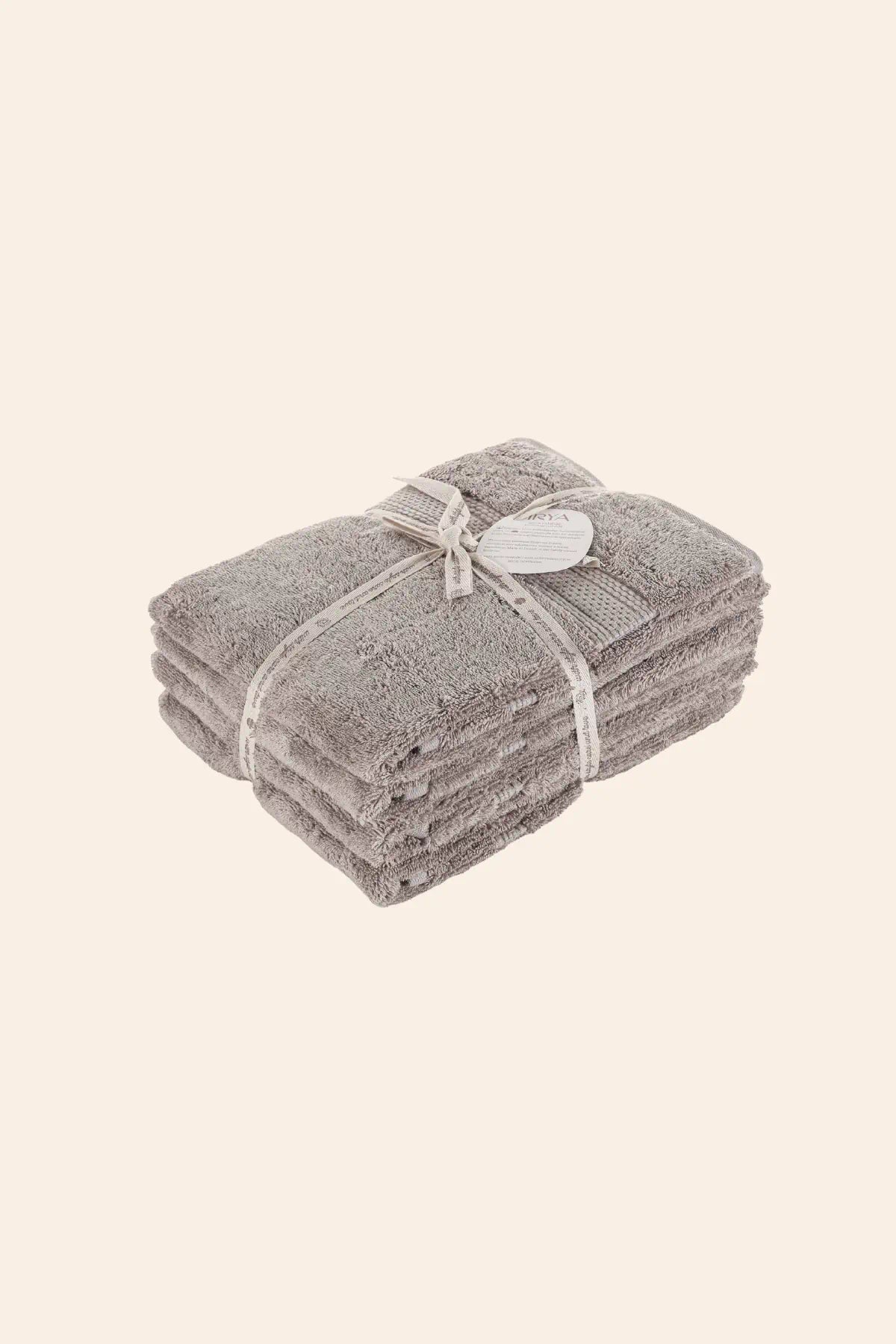 Mısır %100 Mısır Pamuğu Havlu Seti Burnt Grey