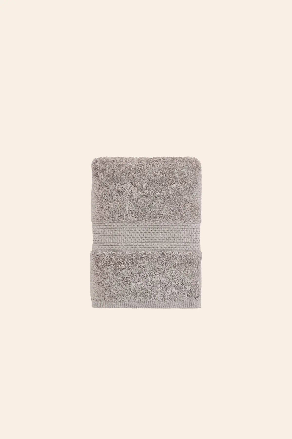 Mısır %100 Mısır Pamuğu Havlu Seti Burnt Grey