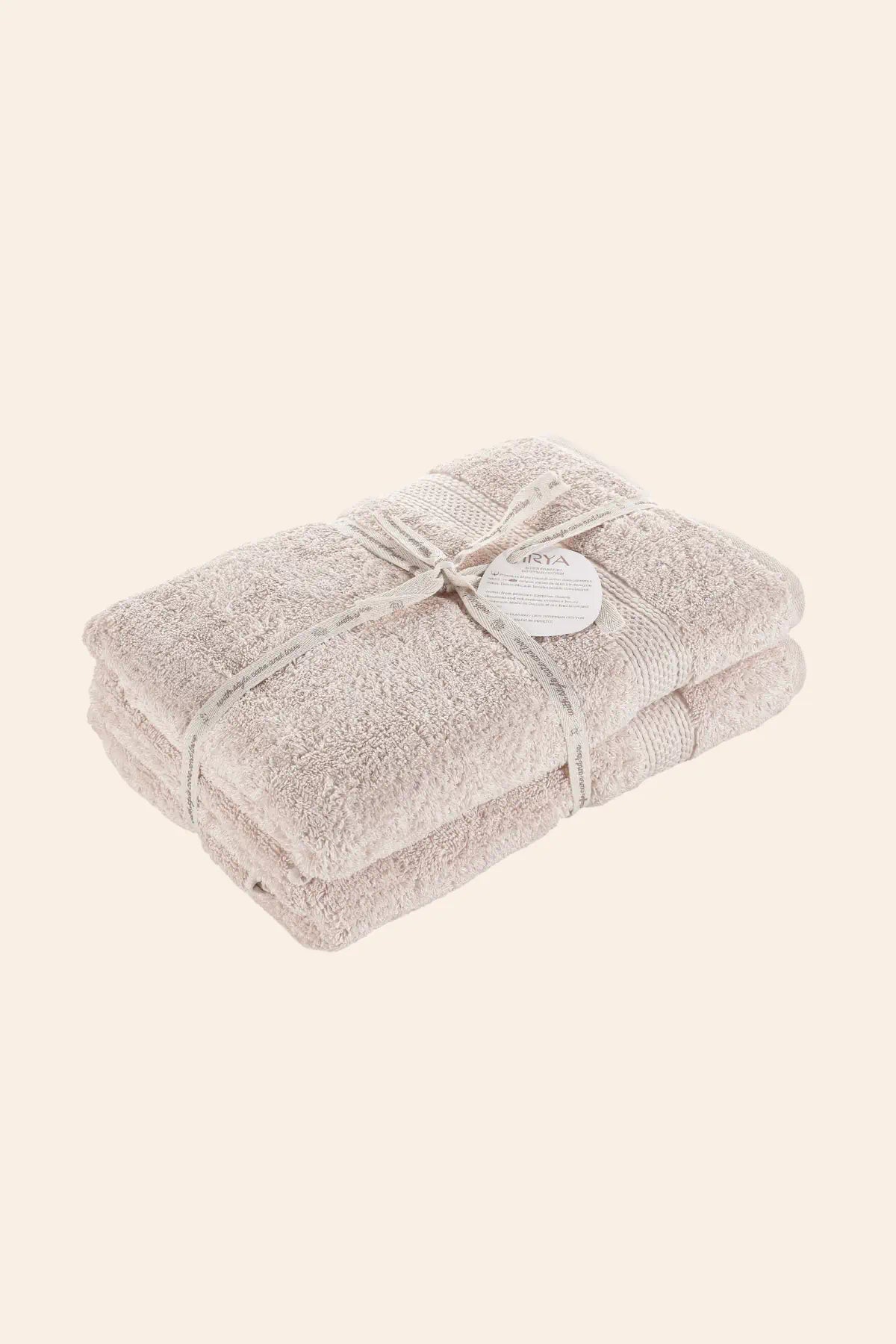 Mısır %100 Mısır Pamuğu Havlu Seti Oyster Beige