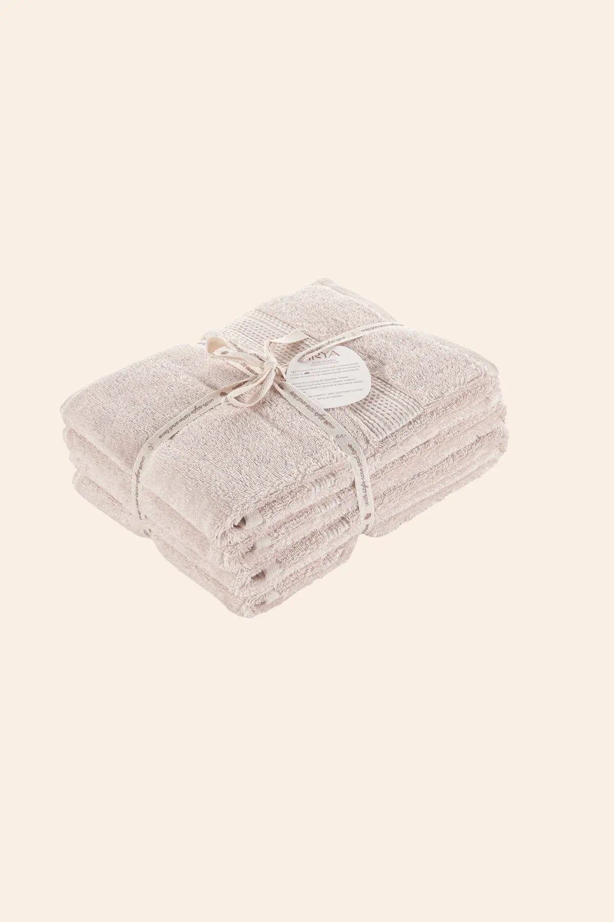 Mısır %100 Mısır Pamuğu Havlu Seti Oyster Beige
