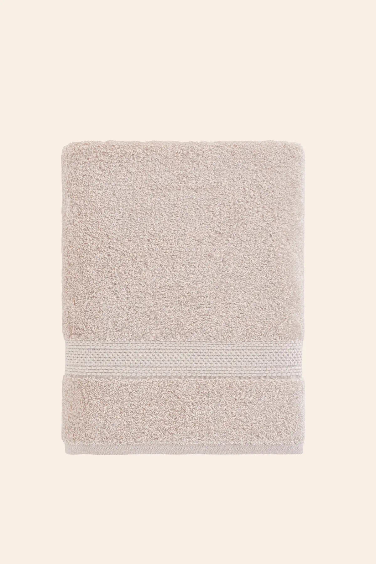 Mısır %100 Mısır Pamuğu Havlu Seti Oyster Beige