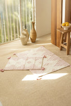 İRYA-Mistic 2’Li Takım Banyo Paspası %100 Pamuk 40X60 + 60X90 Pembe-Banyo Paspası-2-Milagron.com